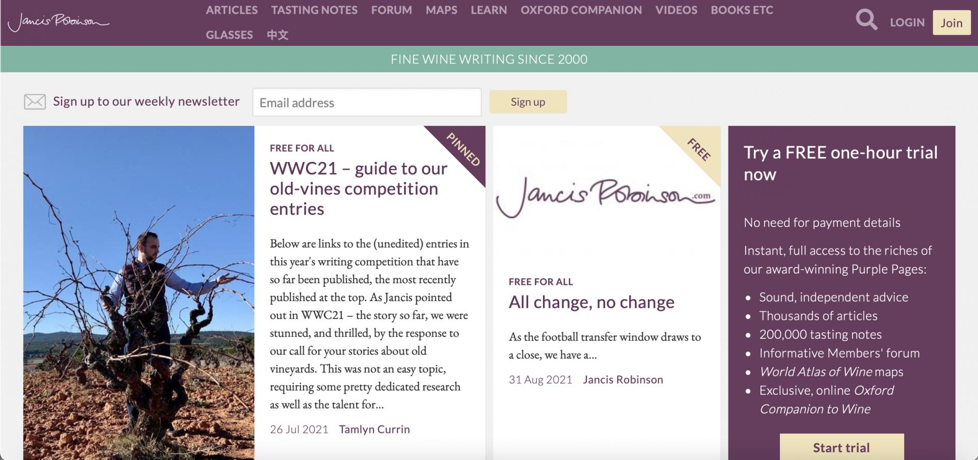 Recurrent Ventures a achiziționat JancisRobinson.com